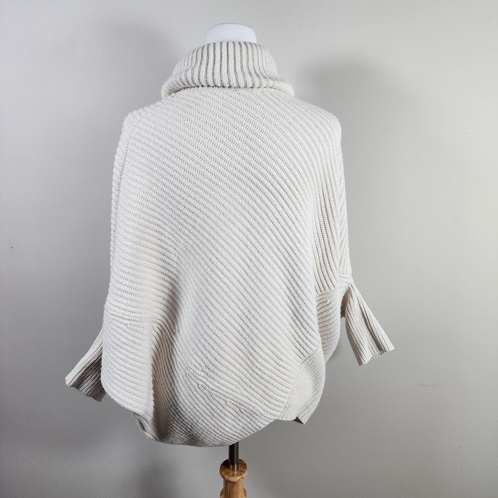 TWIK Simons Sweater Womens XS Rib Knit Batwing Asymmetric Slouch Shrug Statement - Picture 2 of 14
